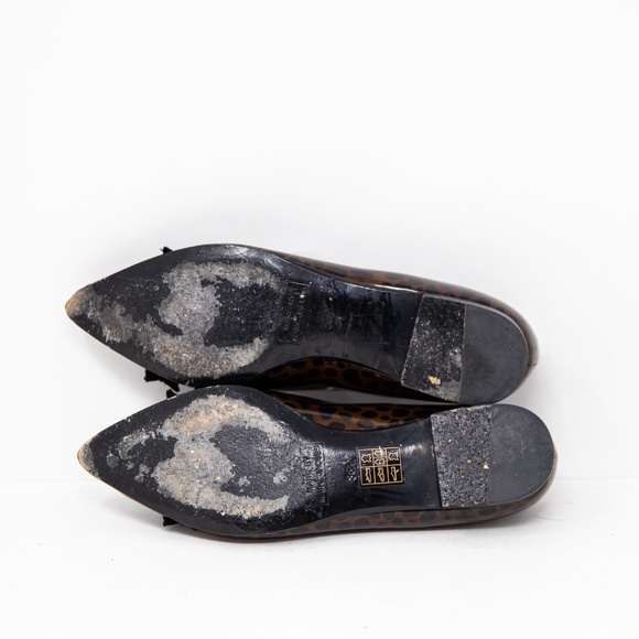 Marc By Marc Jacobs Patent Leather Spotted Animal Print Pointed Toe Ballet Flats - Picture 4 of 4